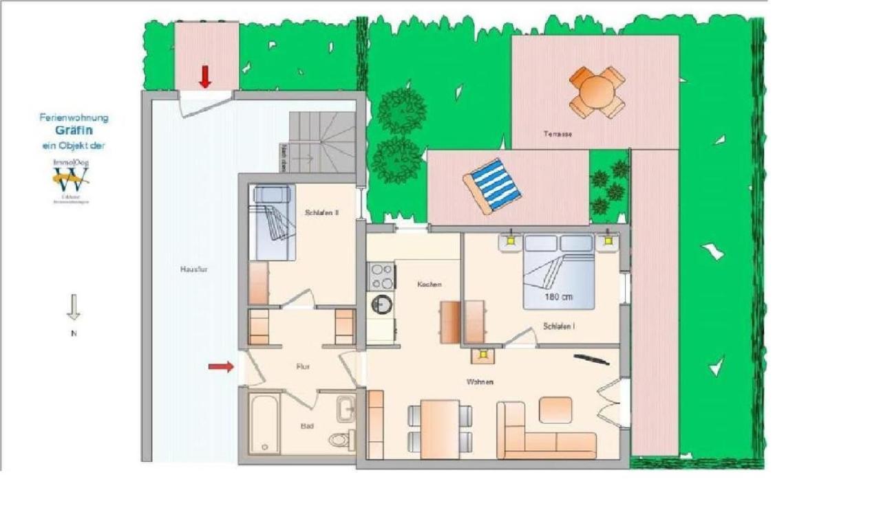 Wangerrose - Familienwohnung Fuer Gross Und Klein Und Hundefreunde فانجر أوخه المظهر الخارجي الصورة